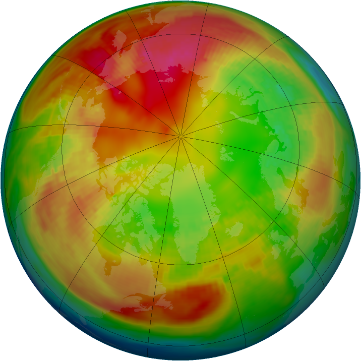 Arctic ozone map for 12 February 1980